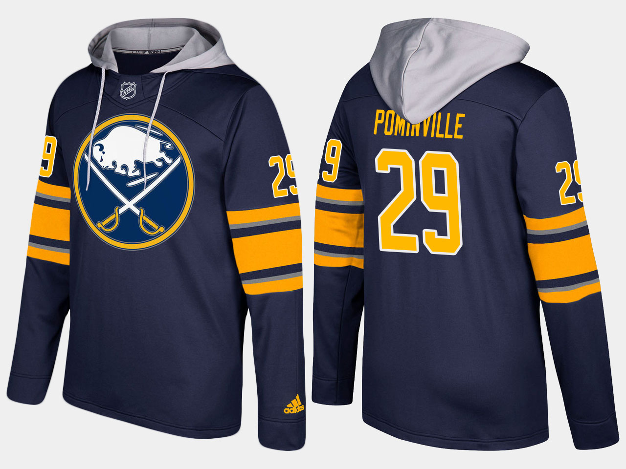 NHL Men Buffalo sabres 29 jason pominville blue hoodie